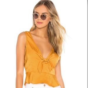 NWT BCBGeneration Front Knot Peplum Tank Small